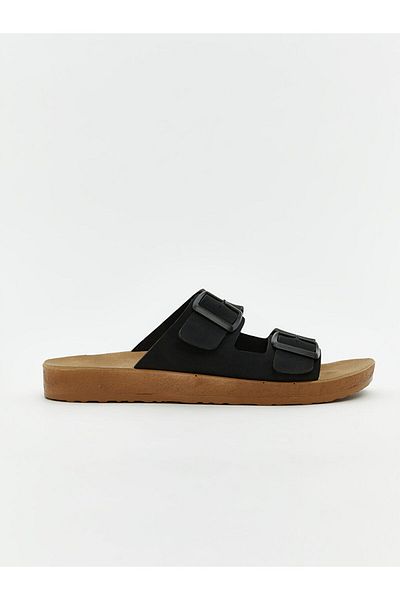LC Waikiki Quality Parts from Celebi Store |   Black Double Striped Men's Slippers