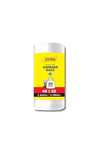 Generic أكياس قمامة دينا، ٥ جالون، كيس واحد، أبيض، ٣٠ كيس، ٤٦×٥٢ سم