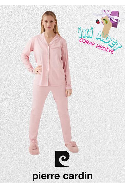 Pierre Cardin Women's Cotton & Modal Boxed Long Sleeve Pajama Set L1.Pc.7717.001