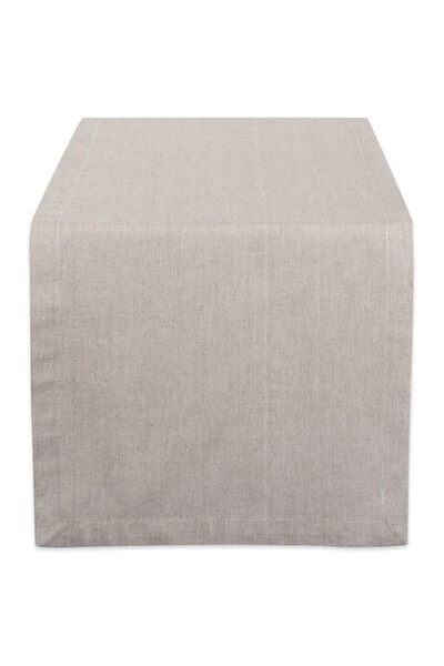 Generic Dii 100% Cotton Chambray Kitchen Tabletop Collection, Stone, 14X72