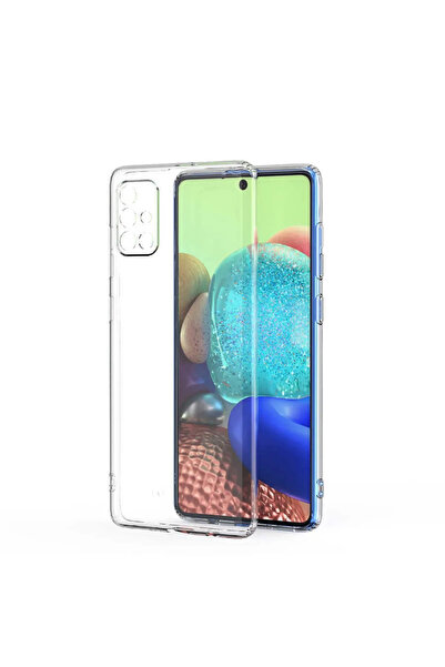 SHOWLIGHT Samsung Galaxy A71 Uyumlu Renksiz Silikon Şeffaf Telefon Kılıfı Kapak