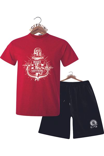 HOFFNUNG Unisex Men/Women Crew Neck Anchor Nad Compass Printed Bottom Top Tracksuit Suit