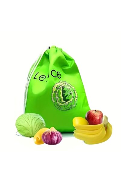 Generic حقيبة تخزين الخضروات من الأرقم - خضراء، 35×28 سم، قابلة لإعادة الاستخ...