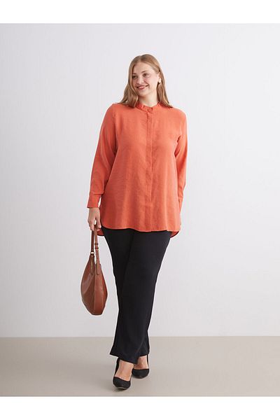 LC Waikiki Alegări strălucitoare din magazinul Shining |   Cămașă de damă oversize modal mixt portocaliu
