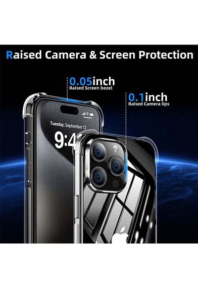 Generic Silicone Protective Back Case Cover For Apple iPhone 15 Pro Transparent