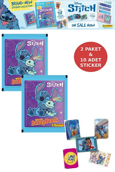 TOYFEST 2 Pack Panini Stitch Super Scrapbook Sticker 10 Pieces Sticker