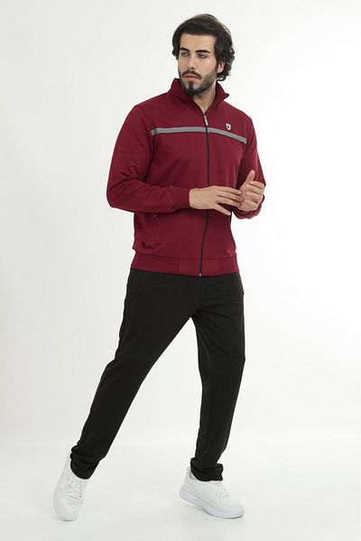 Modestia Fm 201462 Men's Tracksuit Set - Claret Red - XL