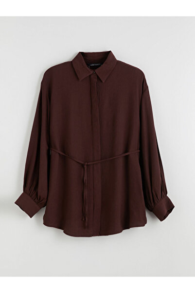 LC Waikiki Brown Textured Women's Shirt Tunic