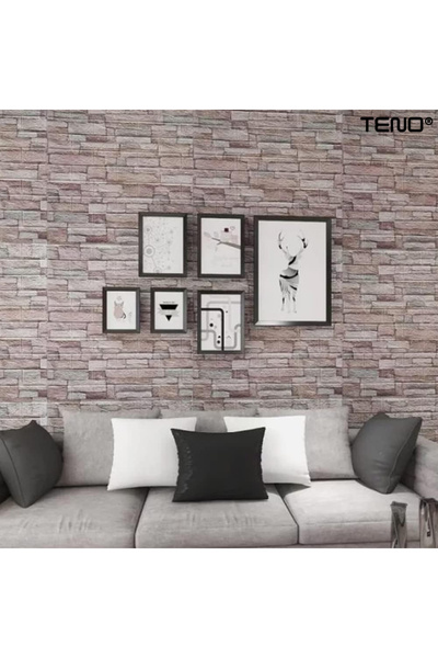 Teno Set 10x Tapet Caramida 3D Teno®, suprafata acoperire 5.3 mp, 70x77 cm, crem