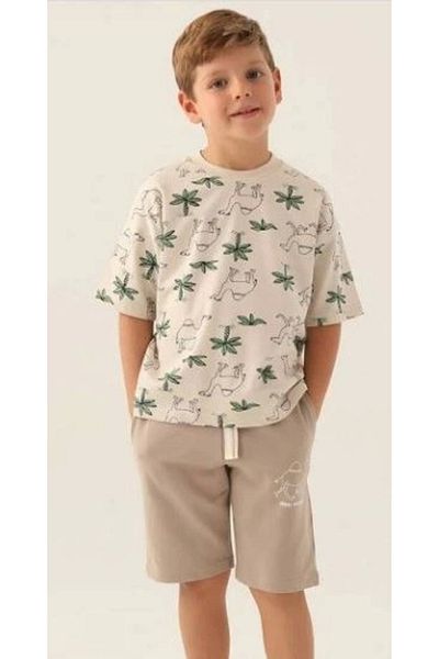 Modestia Rolypoly 3340-2 Boy Bermuda Suit - Beige - 4-5 Years