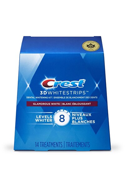 CREST 3D Whitestrips Glamorous White – 28 Strips, 14 Treatments, Advanced Seal, Enamel Safe
