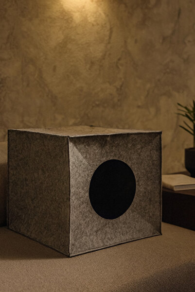 YUNUSOĞLU HOME Felt Cat Nest Organizer Foldable Gray