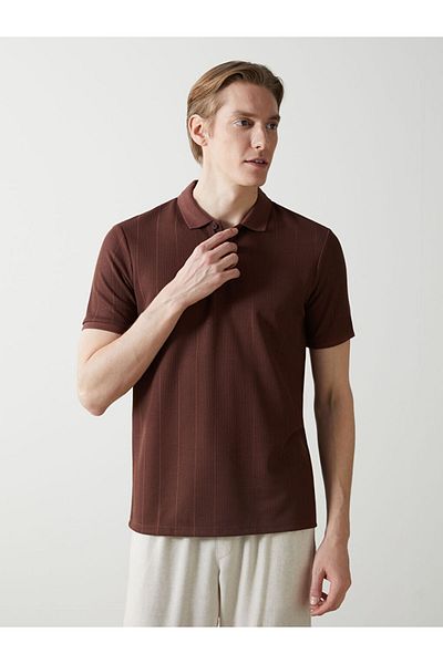 LC Waikiki Quality Parts from Celebi Store |   Ecru Polo Neck Striped Men's T-Shirt