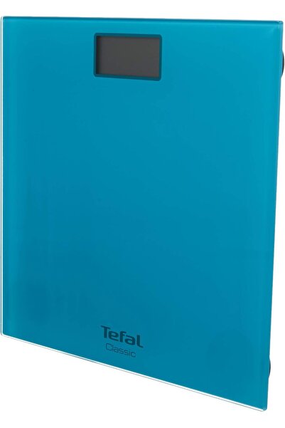 TEFAL Classic Bathroom Scale, Automatic ON/OFF, Tempered Glass, Turquoise, PP1503V0