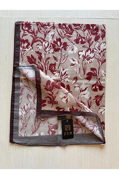 ZER Floral Motif Floral Patterned Special Design Shawl