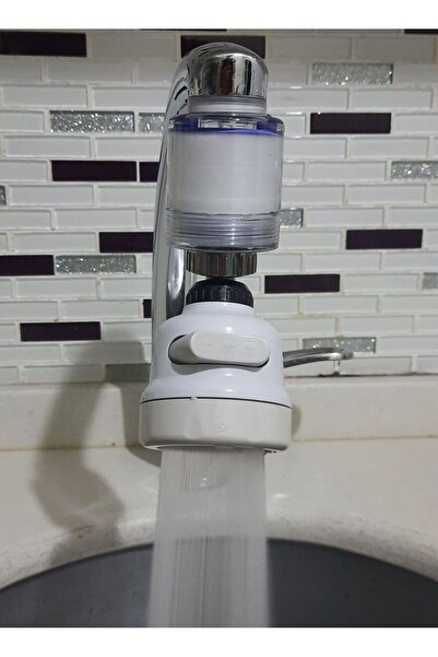 Evvano رأس صنبور متحرك مضاد للرواسب الكلسية يدور 360 درجة مع فلتر - 3 وظائف -...