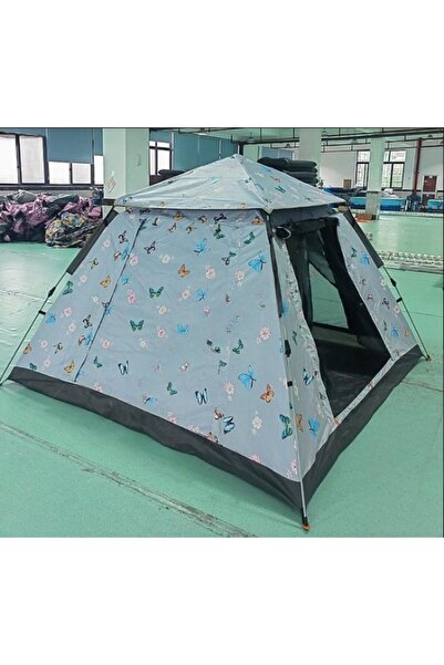 FIRSATTAN KELEBEK DESENLİ 6 Kişilik Otomatik Tenteli Kamp Çadırı 240x240x160cm