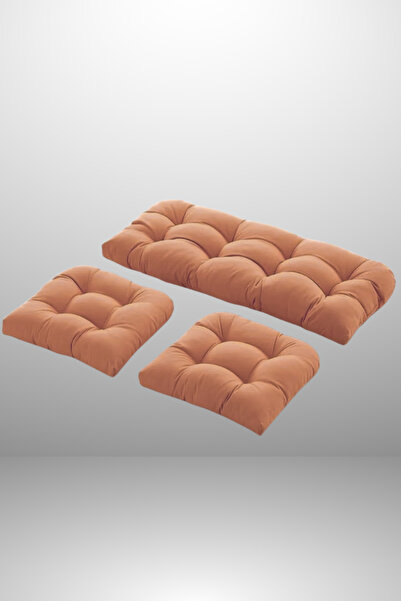 MoMMe RATTAN MİNDER TAKIMI 2+1 MİNDER KAHVERENGİ