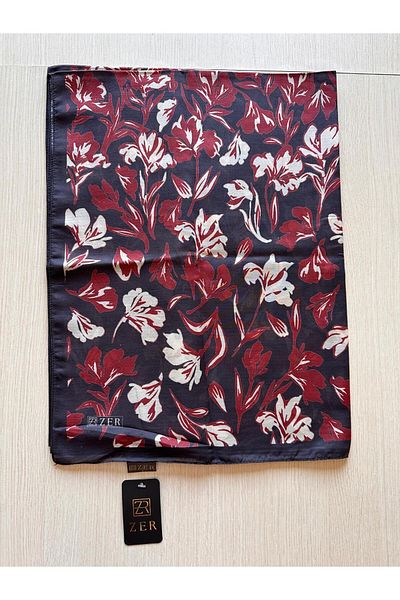 ZER Floral Motif Floral Patterned Special Design Shawl