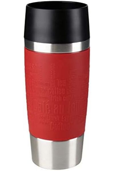 TEFAL 0.36 Litre Travel Mug, Red, Stainless Steel/Plastic, K3084114