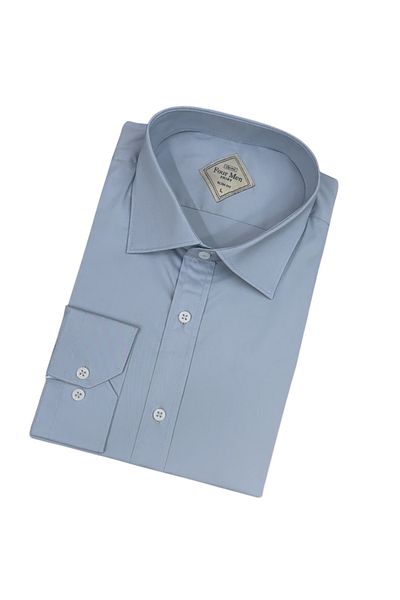 GÖMLEK GALERİSİ Slim Fit Slim Fit Plain Long Sleeve Men's Shirt