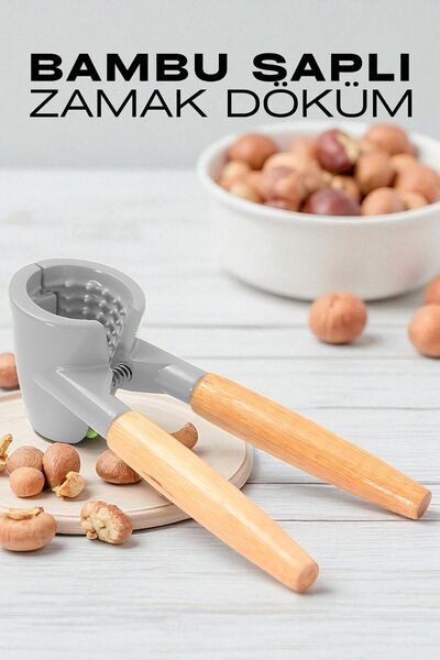 Transformacion Nut and Walnut Crusher - Bamboo Handle Casting Walnut Nut Crusher 721983