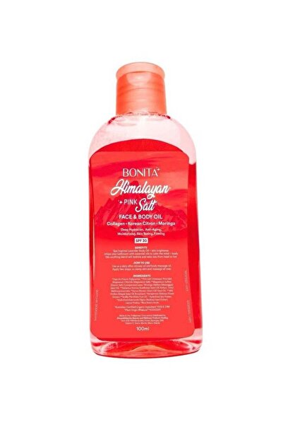 BONİTA زيت ملح الهيمالايا الوردي للوجه والجسم 100 مل