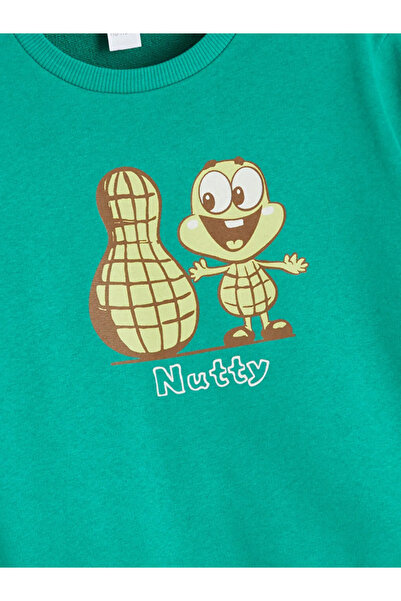 LC Waikiki LCW ECO Green cu imprimeu Swea tricou pentru băieți și pantaloni de trening 2 piese