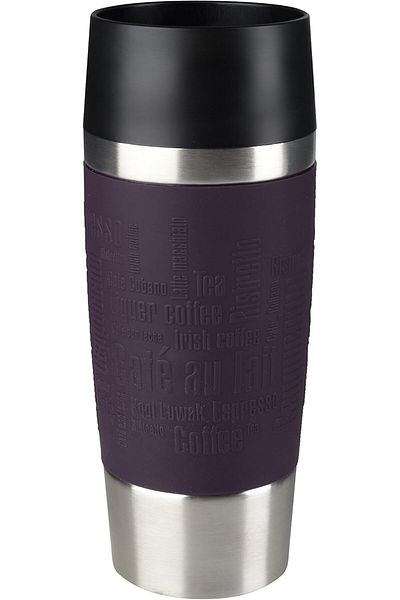 TEFAL 0.36 Litre Travel Mug, Blueberry, Stainless Steel/Plastic, K3085114