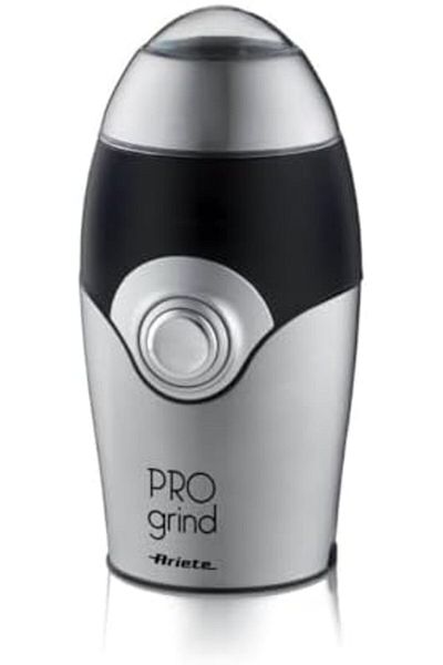 ARIETE Coffee Grinder Black Metal Art3016, Silver Min 1 year manufacturer warranty
