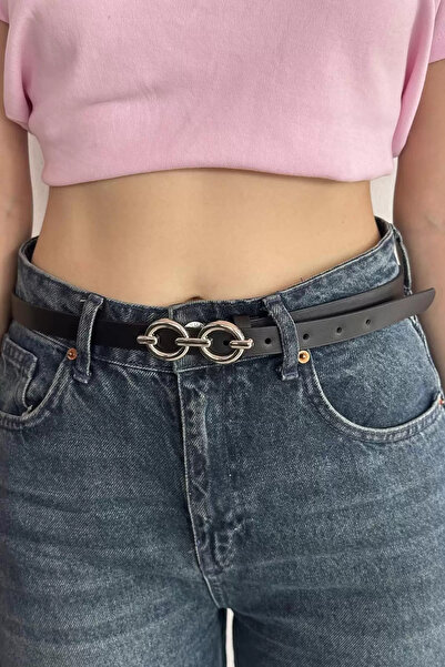 Mutenaura حزام نسائي من الجلد باللون الأسود