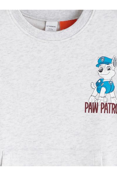 LC Waikiki LCW Kids White Paw Patrol Imprimat Băieți Hanorac și pantaloni de trening Set de 2