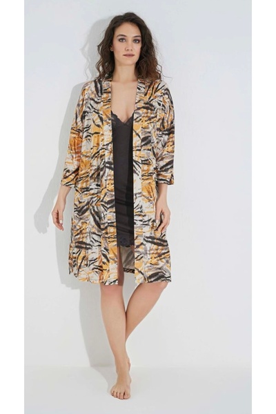 NightLove Monamise Patterned and Lace Pajamas Set 23102