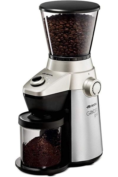 ARIETE Electric Coffee Grinder Pro 150W 300gm Capacity, 15 Grinding Levels from Fine to Coarse, Perf