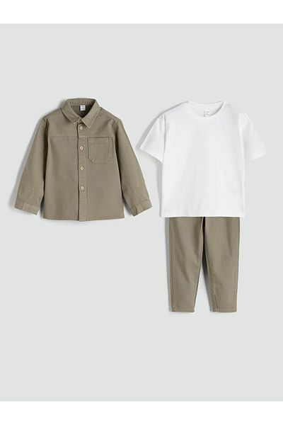 LC Waikiki Lcw Kids Green Boy's 3 Piece Suit