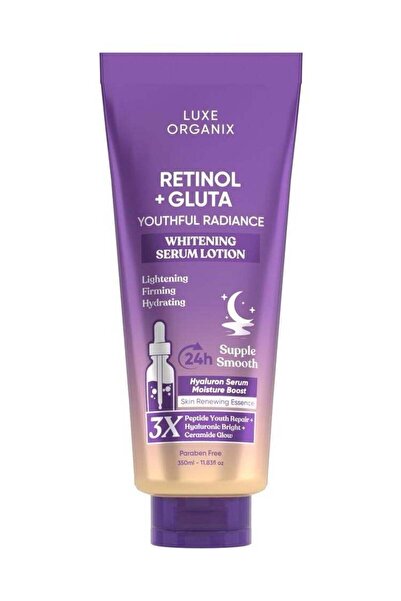 LUXE ORGANIX لوشن مصل تبييض الريتينول + الجلوتا 350 مل