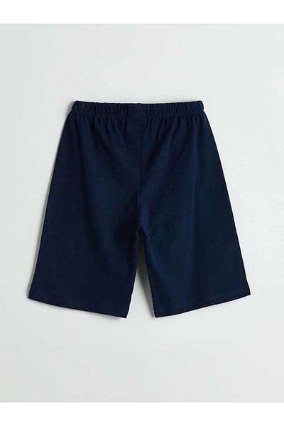 LC Waikiki Crew Neck Tokyo Printed Boys' Shorts Pajama Set