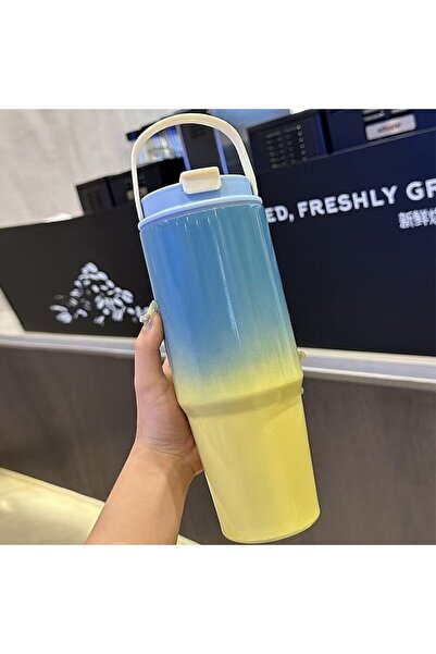 Mixbo Termos cu pai si maner, otel inoxidabil, 900 ml, albastru