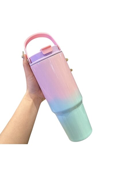 Mixbo Termos cu pai și mâner, oțel inoxidabil, 900 ml, verde