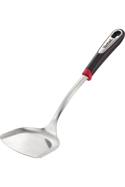 TEFAL Ingenio Stainless Steel Wok Spatula, Silver/Black