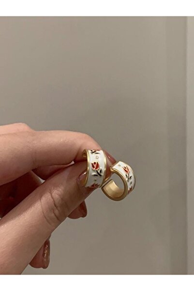 Shisa Jewel Klasik lale halka küpe. Kadınlar için(A50)