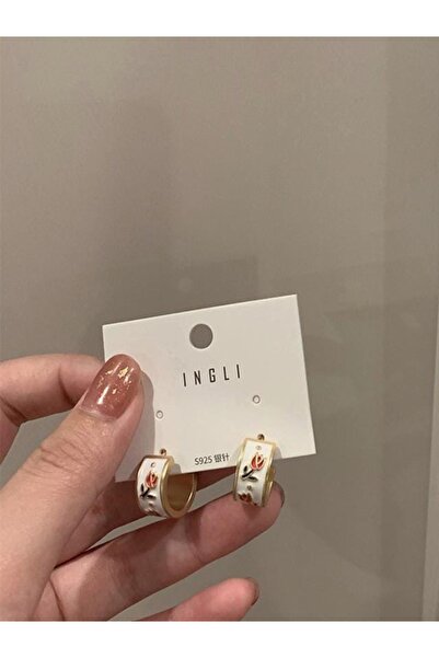 Shisa Jewel Klasik lale halka küpe. Kadınlar için(A50)