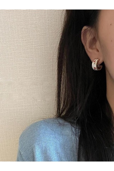 Shisa Jewel Klasik lale halka küpe. Kadınlar için(A50)