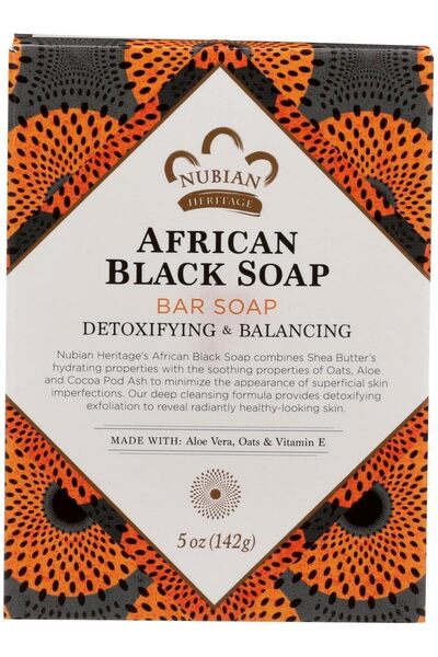 Nubian Heritage African Black Soap Bar Pack of 5