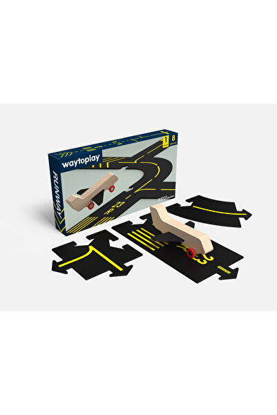 waytoplay - المدرج - 9 قطع (1 طائرة + 8 طرق)