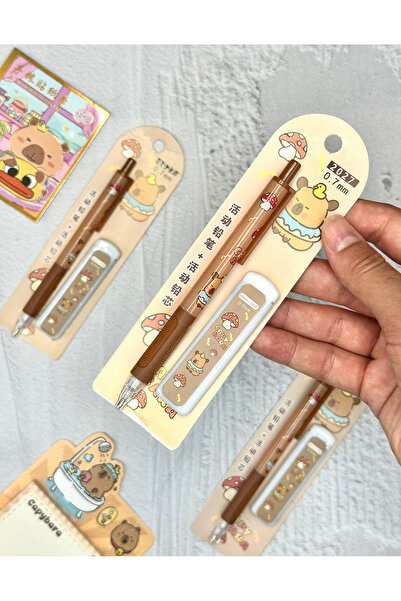 ZeCo Collection قلم رصاص متعدد الاستخدامات بنمط كابيبارا لطيف بطرف 0.7 مم للع...