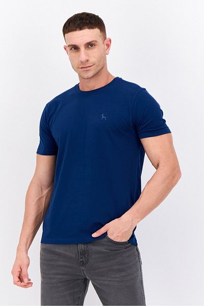 Bewley Ritch Men 5 Pcs Crew Neck Short Sleeves Brand Logo T-Shirts, Multicolor