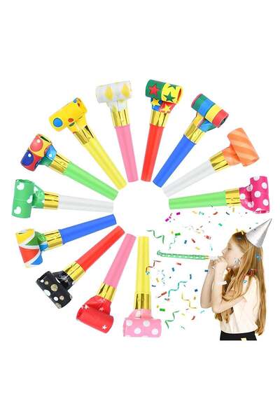 LIXADA 30 قطعة من صفارات صانعة الضوضاء لفريق التشجيع وحفلات أعياد الميلاد وصف...