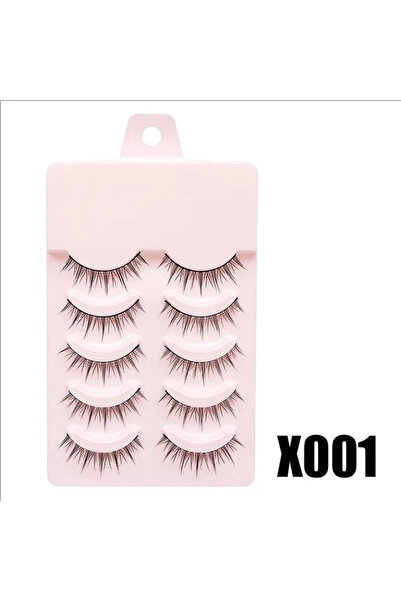 Choice1 X001 MIAOJIE رموش مانجا جديدة، 5 أزواج من الرموش الطبيعية، 19 نمطًا من الرموش الصناعية، رموش أنمي صناعية