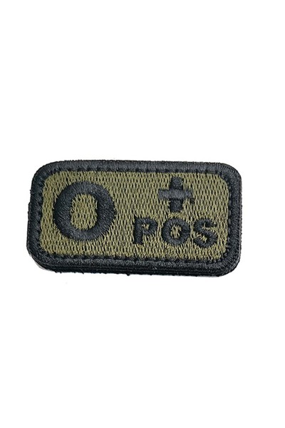 Choice4 Green O POS 2.5*5CM,A B AB O POS-NEG Blood Type Badges Fabric Appliqu...